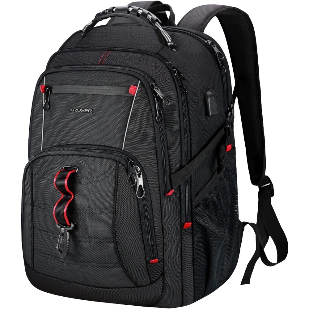 KROSER Travel Laptop Backpack 17.3 Inch XL Computer Backpack-Black - Picture 4 of 10